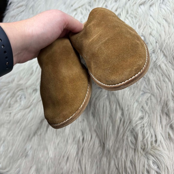 Free People Women's 36 US 6 Brown Tan Suede Coronada Mule Slip On Boho - Picture 4 of 6